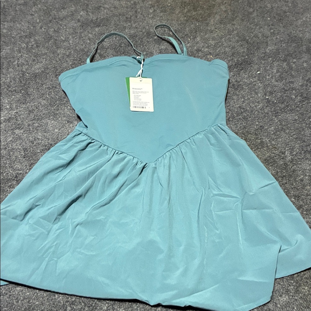 Blue Spaghetti Strap Dress